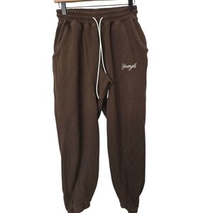 YoungLA Men's Chocolate Joggers Size Small